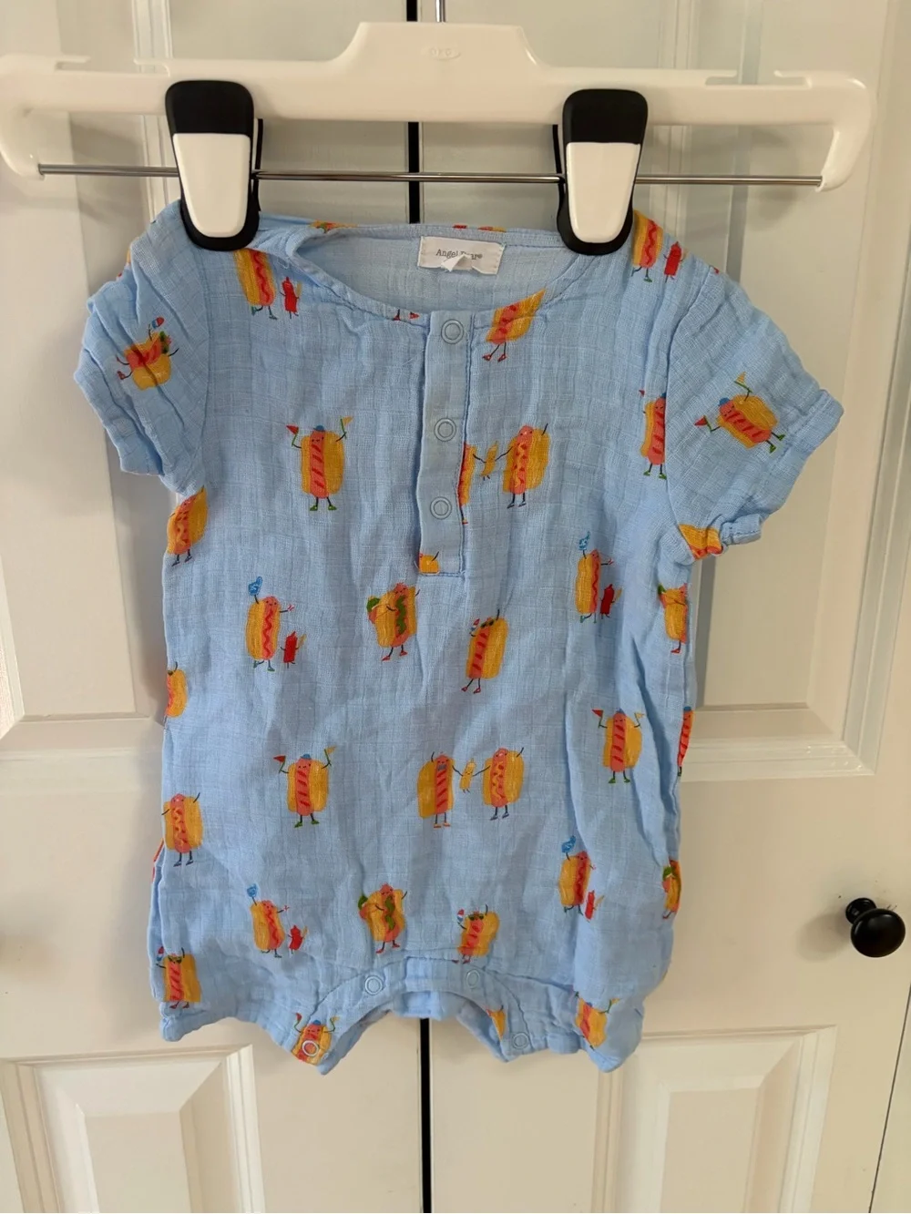 Angel Dear Hotdog Sleeveless Romper 6-12m